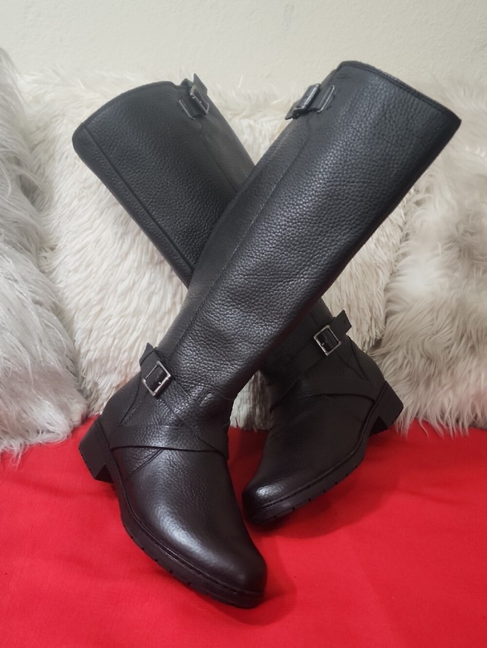 Clarks Merrian Grace Black Knee High Riding Boots